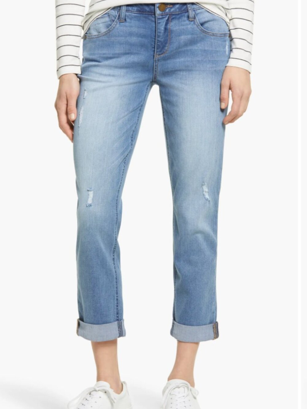 Brand New! Never Worn! Wit & Wisdom Ripped Crop Straight Leg Jeans - Size 4